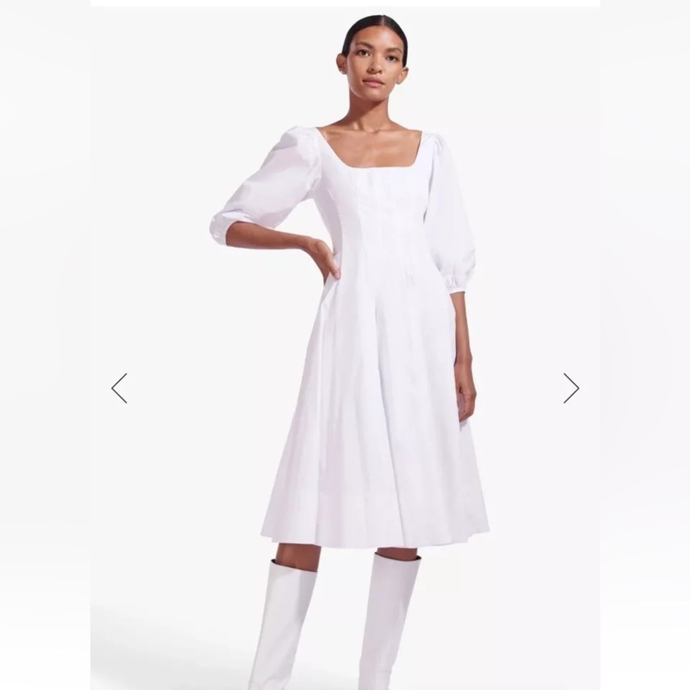 NWT STAUD WHITE SWELLS DRESS SIZE 2